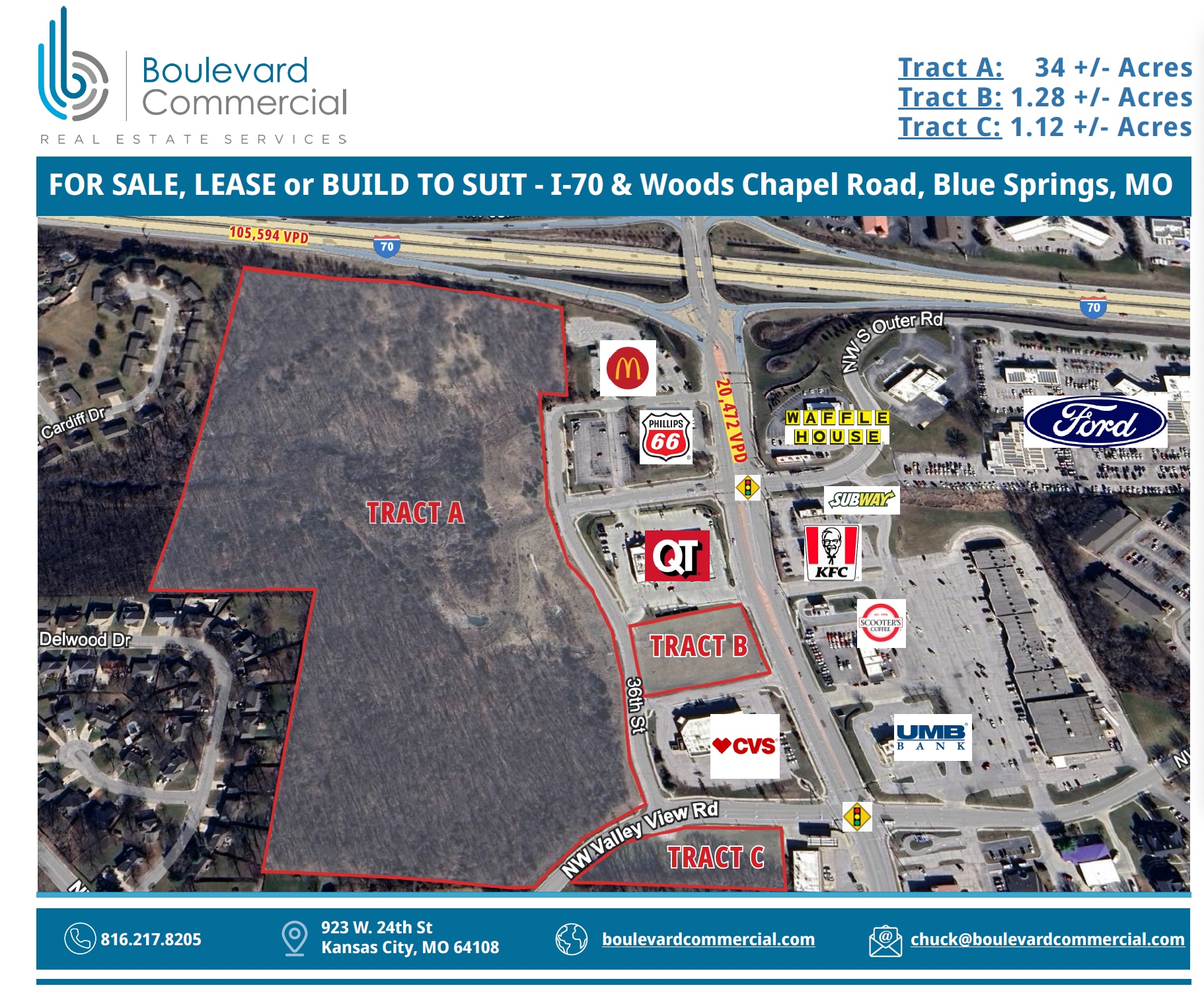 I-70 & Woods Chapel rd, Blue Springs, MO for Sale