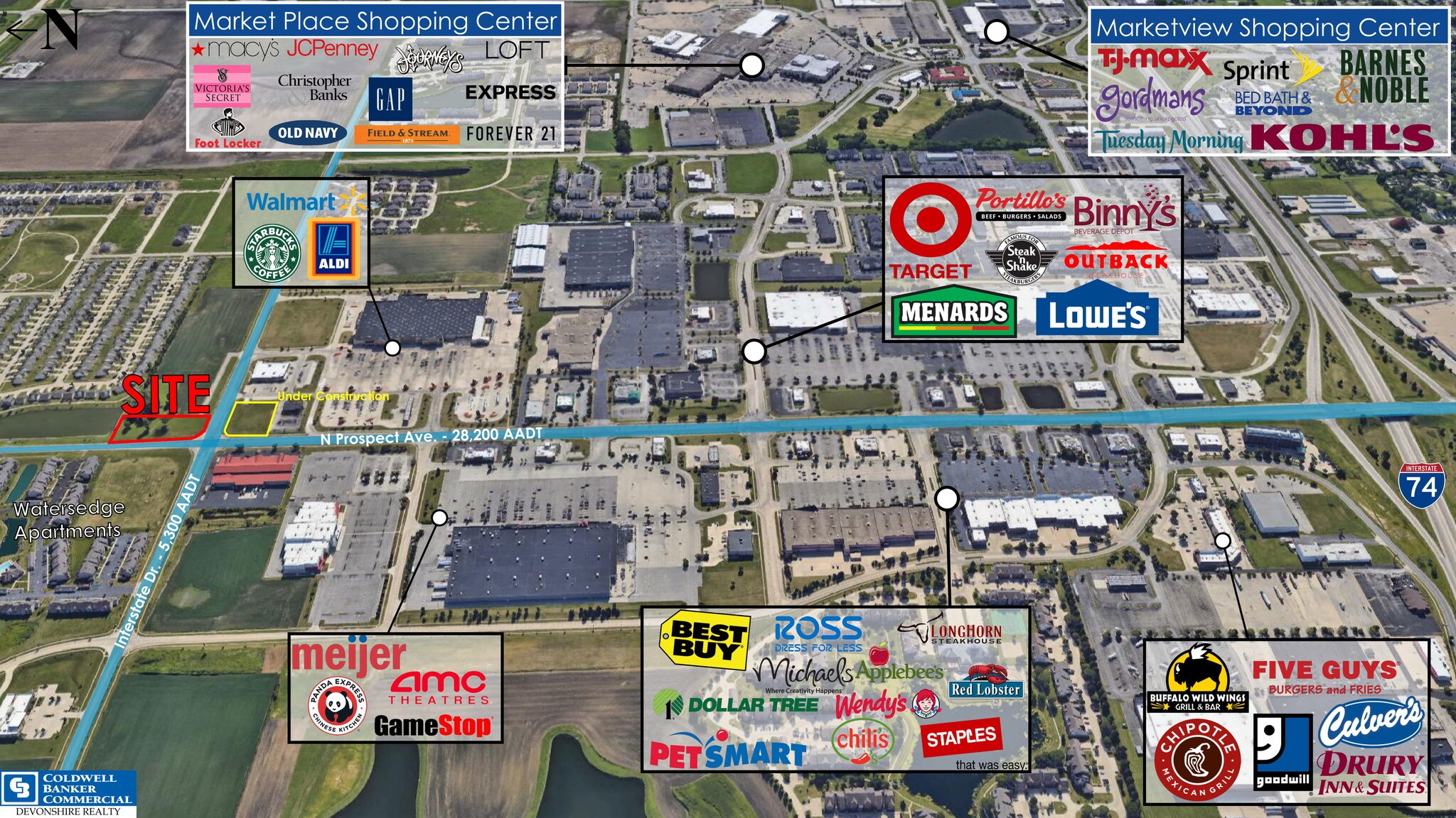 N Prospect & Interstate Dr @ Town Center, Champaign, IL for Sale