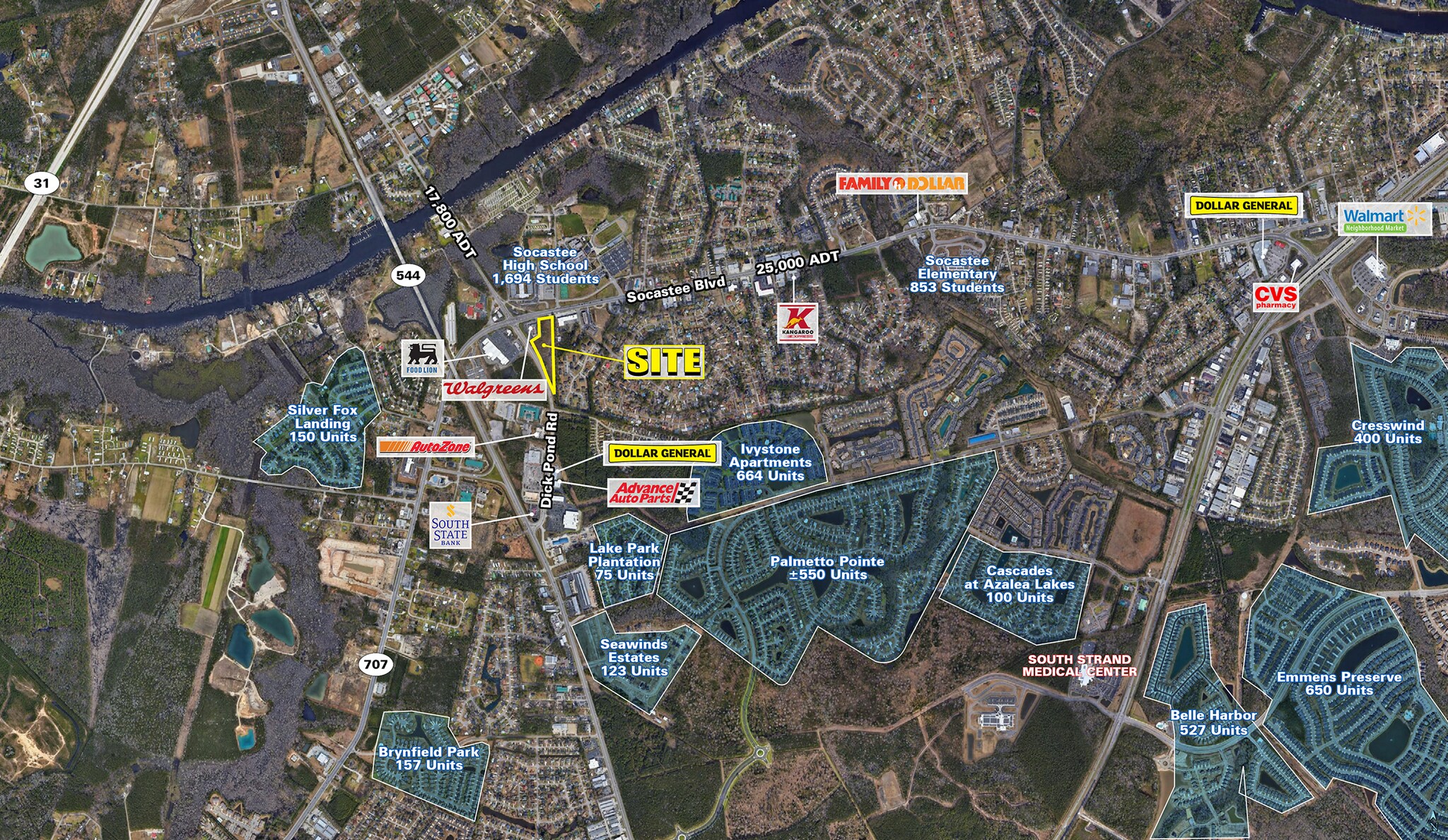 SOCASTEE BLVD & DICK POND RD, Myrtle Beach, SC for Sale