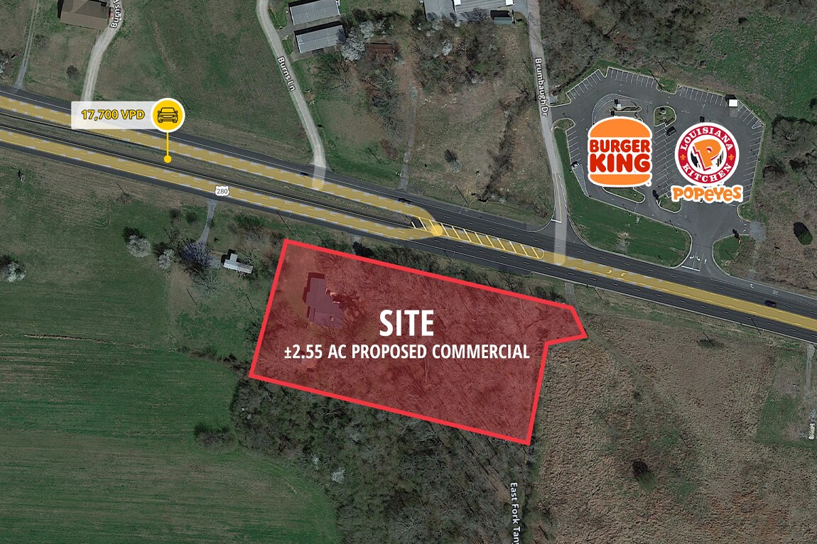 5575 Highway 280 Harpersville, AL 35078 Land Property for Lease on