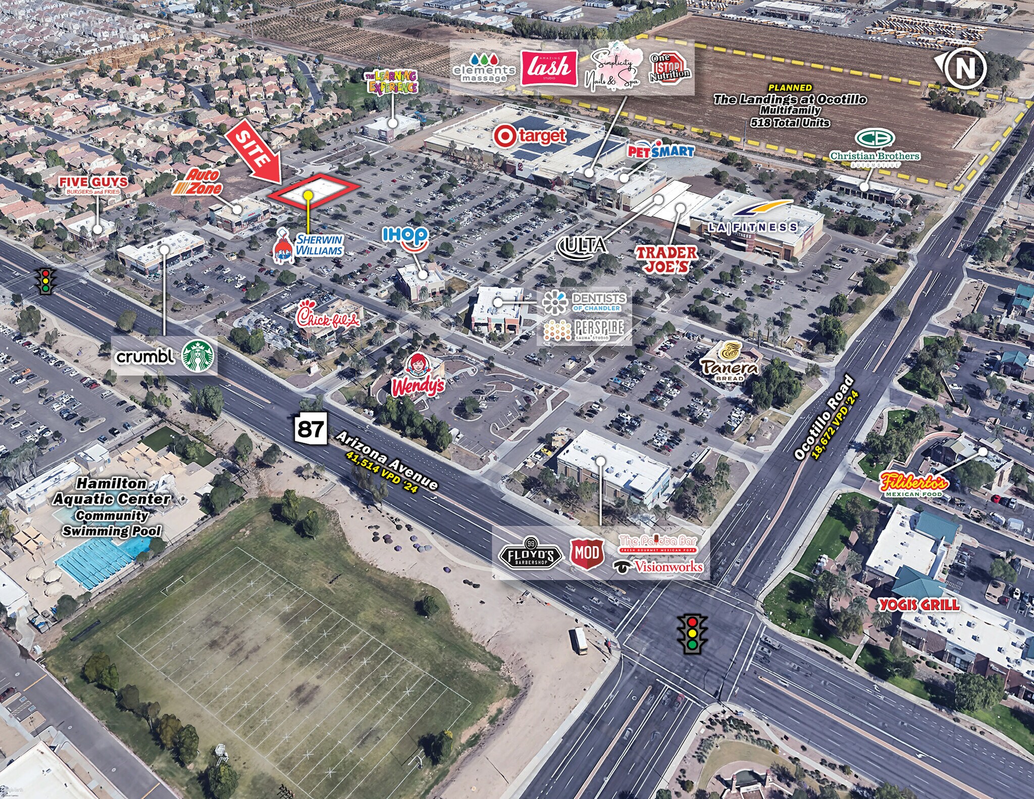 NEC Ocotillo Rd & Arizona Ave, Chandler, AZ for Rent