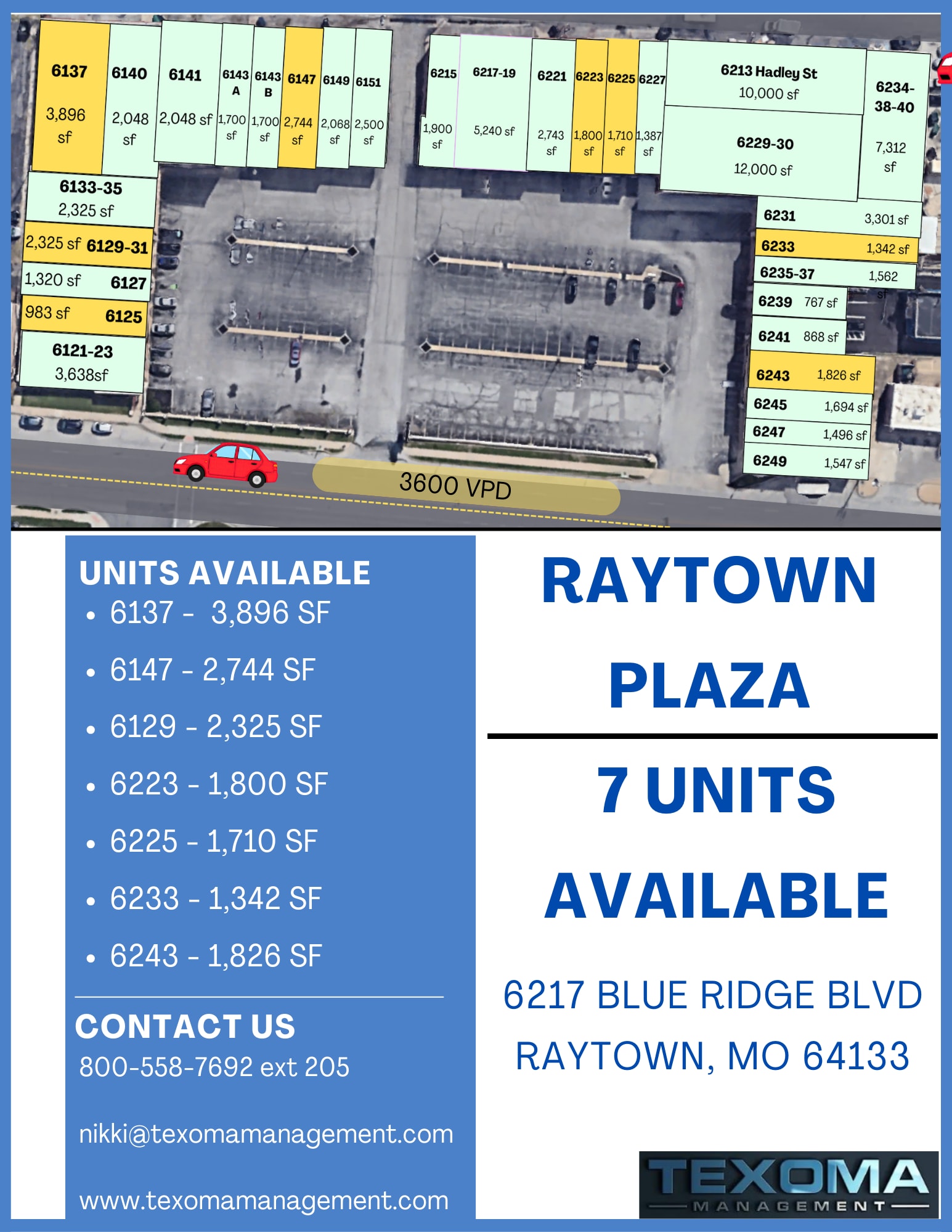 6121-6247 Blue Ridge Blvd, Raytown, MO for Rent