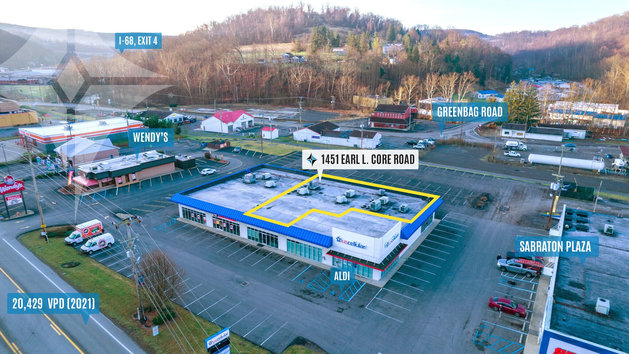 1451 Earl L Core Rd WV 26505 Retail Property for Lease on