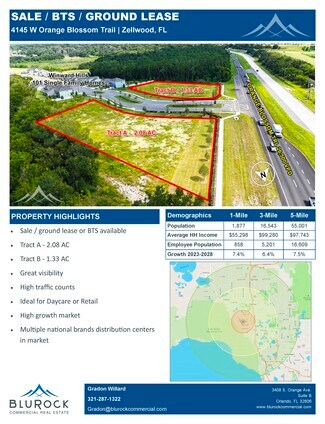 Apopka, FL Commercial Land - 4145 W Orange Blossom Trl Apopka, FL Commercial Land - 4145 W Orange Blossom Trl