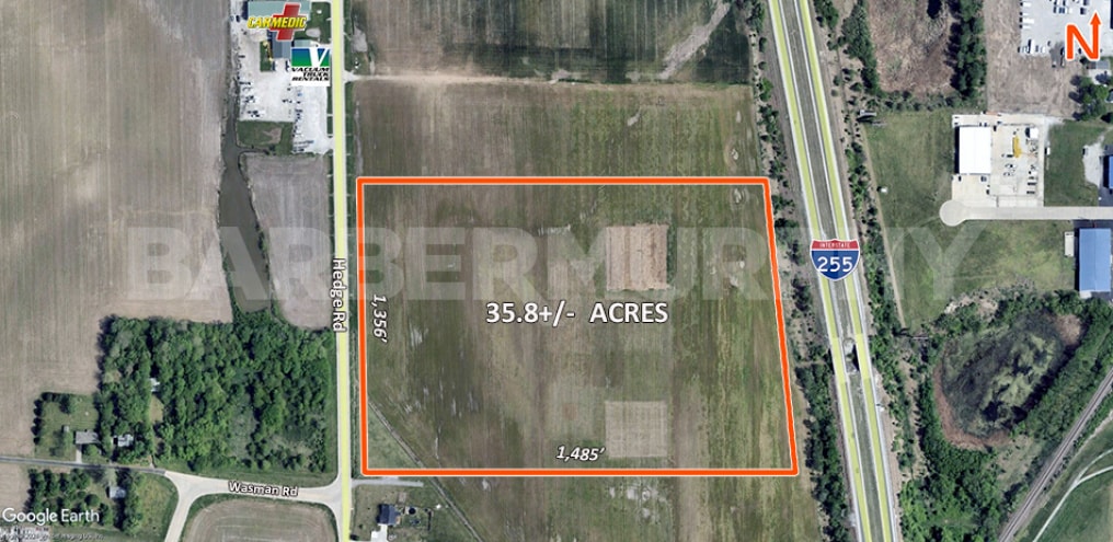 Hedge 35.8 Acre Development, Roxana, IL for Sale