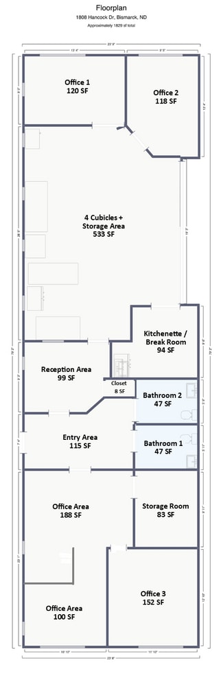 Bismarck, ND Office - 1808 Hancock Dr Bismarck, ND Office - 1808 Hancock Dr