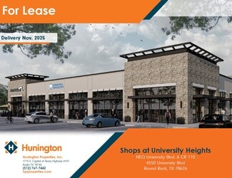 Round Rock, TX Office/Retail - NEQ University Blvd. & CR 110 4550 University Blvd