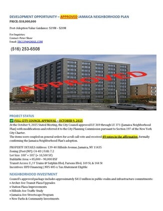 Jamaica, NY Light Manufacturing - 13940 Hillside Ave