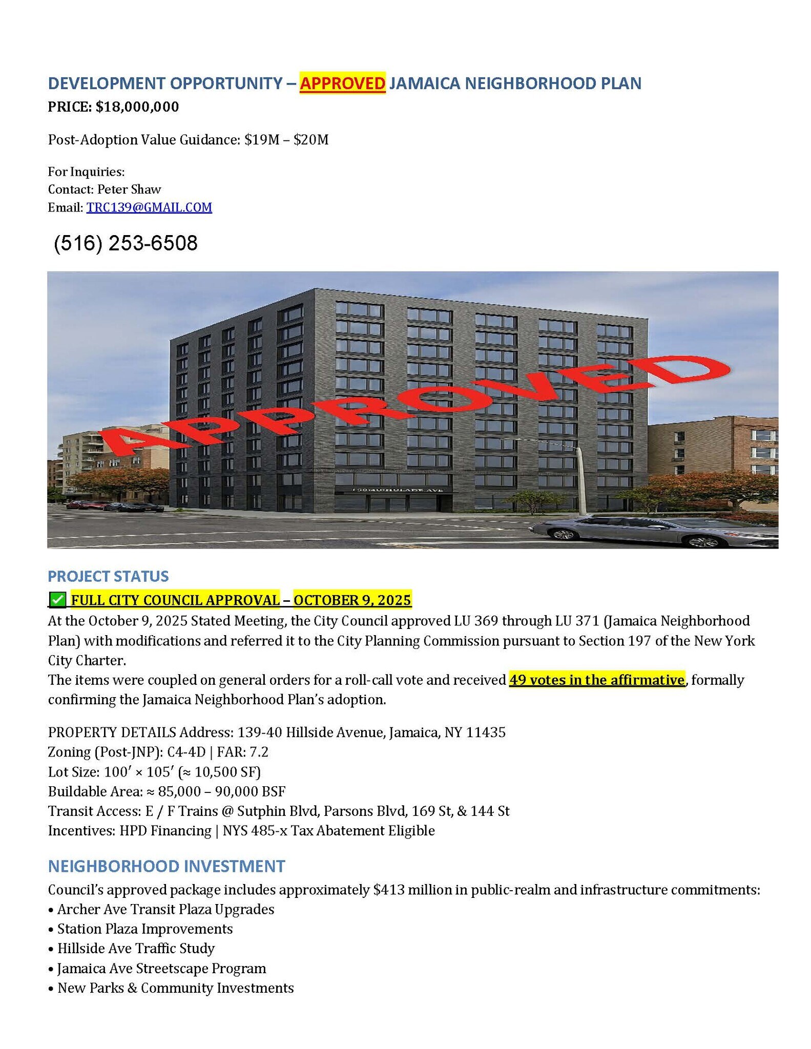 13940 Hillside Ave, Jamaica, NY for Sale