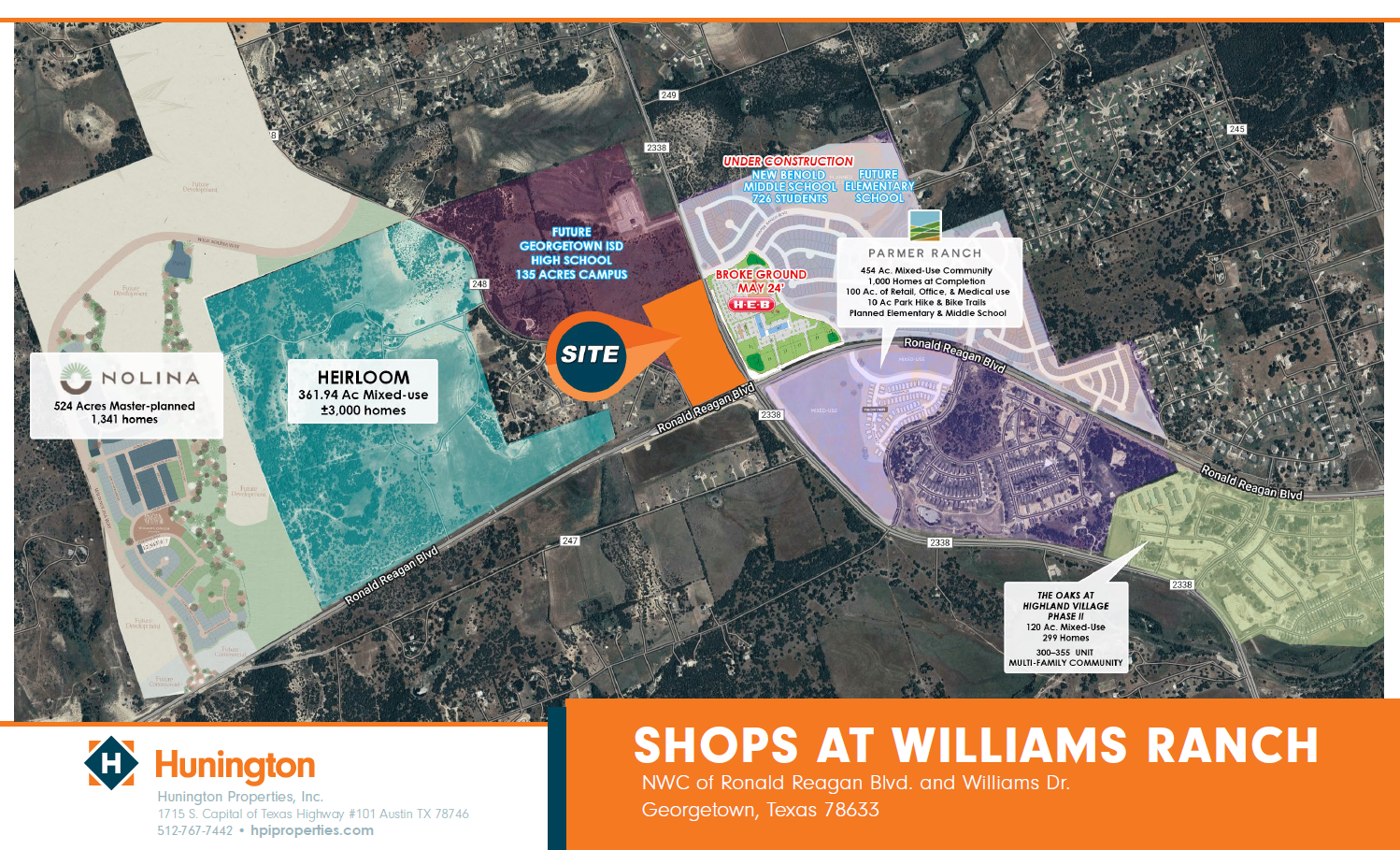 NWC of Ronald Reagan Blvd. and Williams Dr, Georgetown, TX for Rent