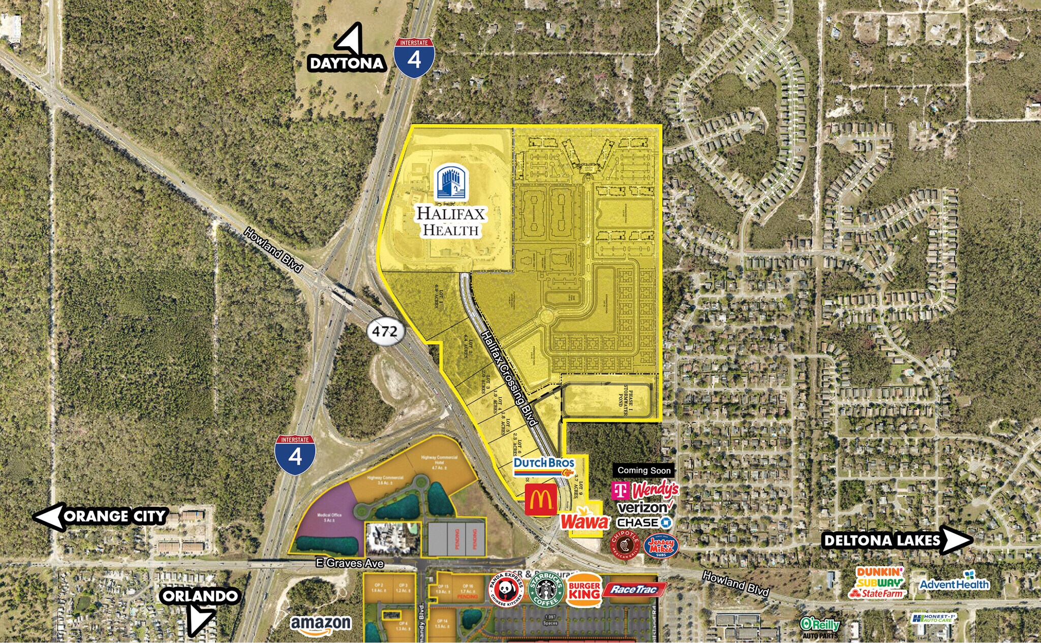 Howland Blvd & Halifax Crossing Blvd, Deltona, FL for Sale