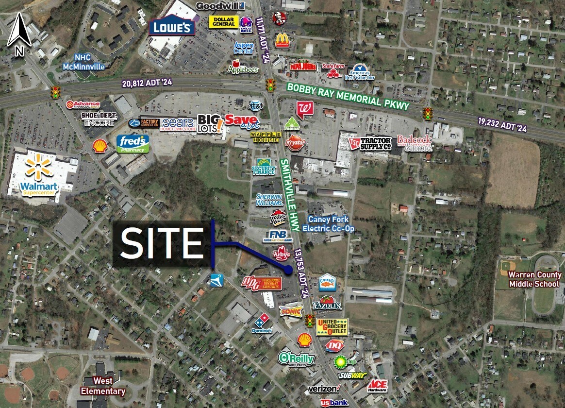 835 Smithville Hwy, McMinnville, TN for Rent