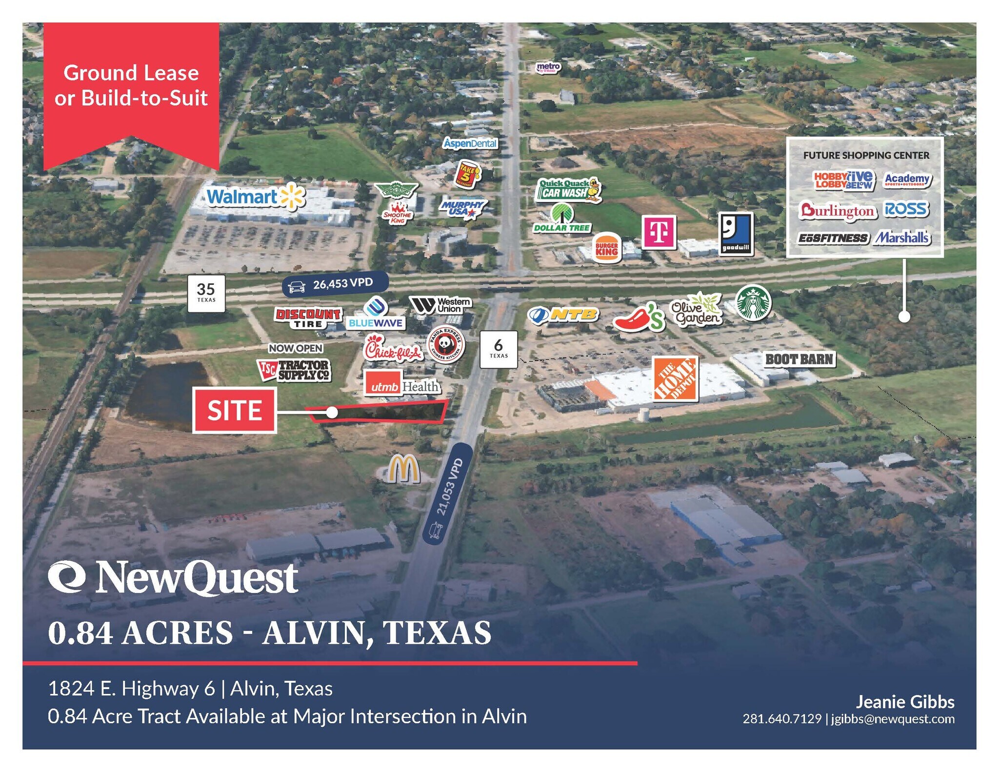 Hwy 6 & Hwy 35, Alvin, TX for Rent