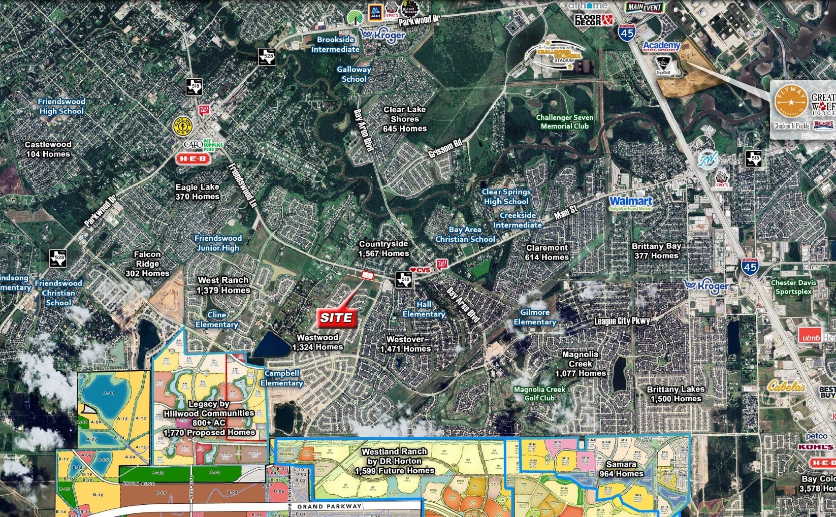 SWC of FM 518 & Maple Leaf Dr, League City, TX for Rent
