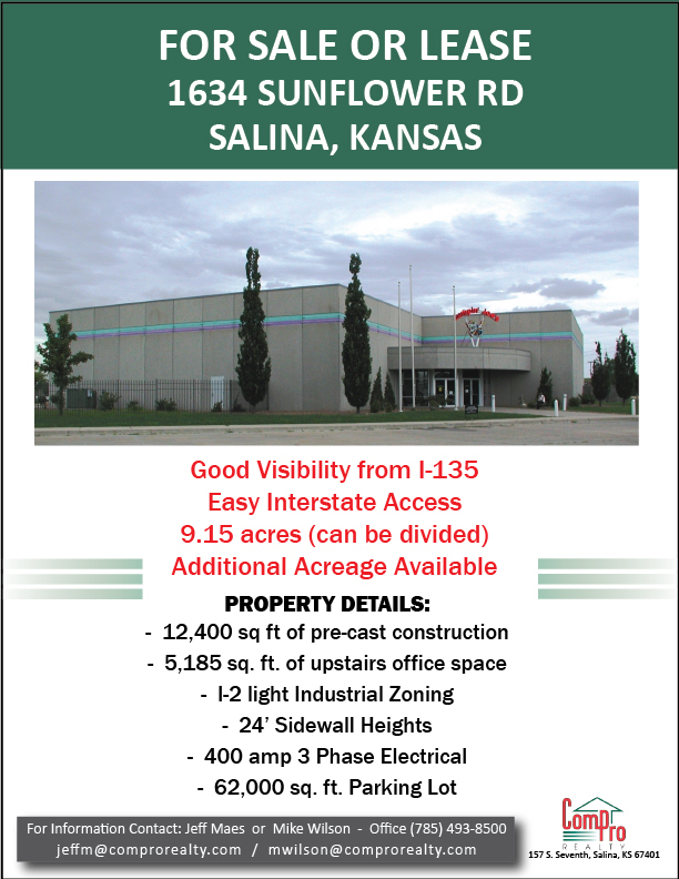 1634 Sunflower Rd, Salina, KS for Sale