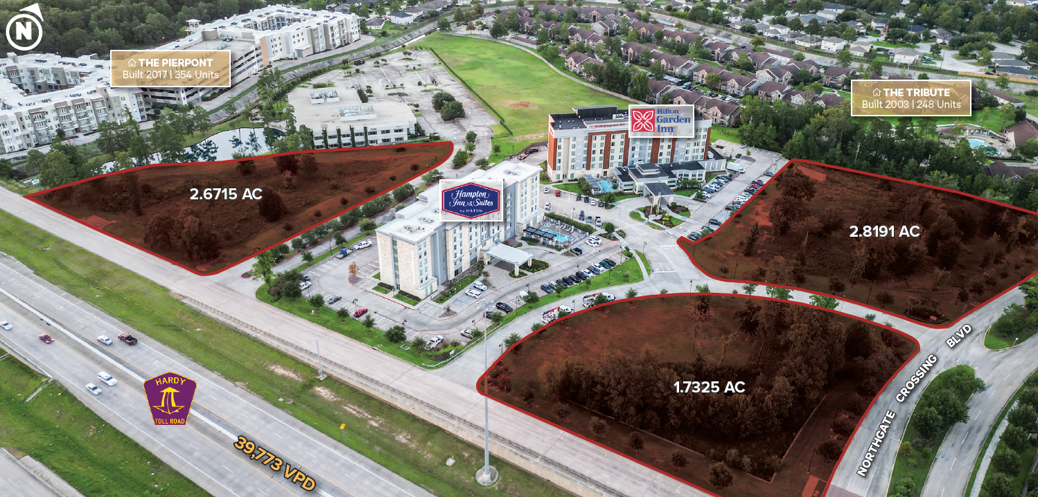 NWC Hardy Toll Road & Northgate Crossing Boulevard, Spring, TX for Sale