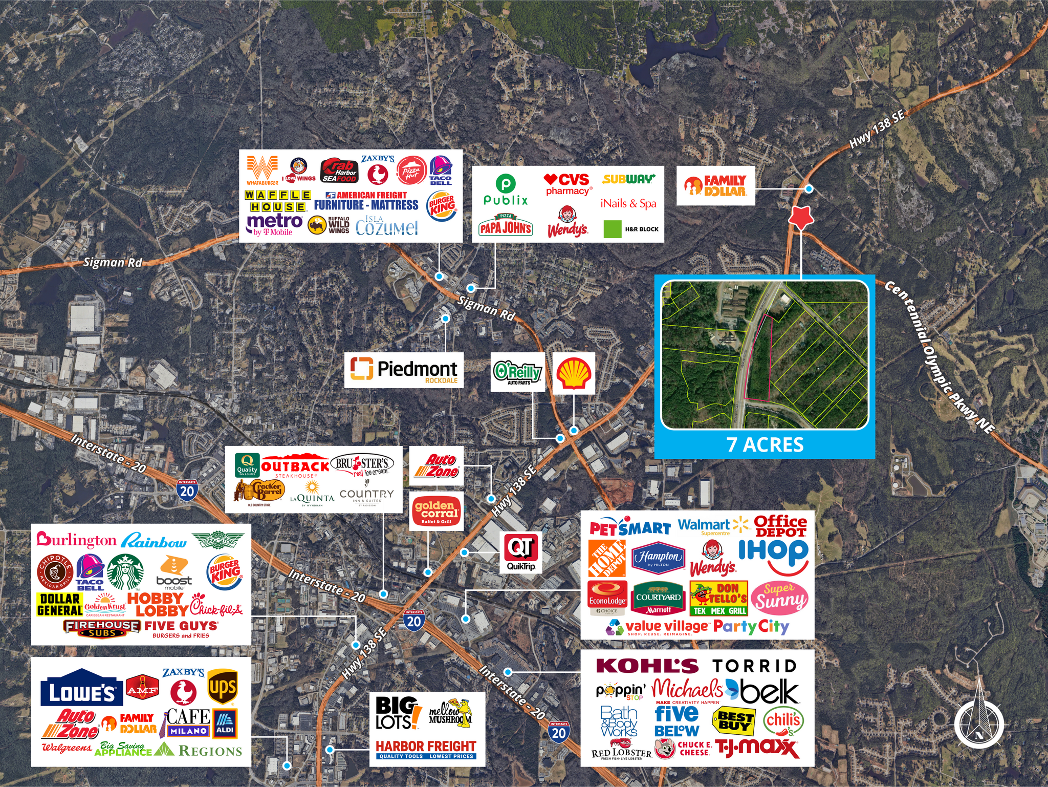 Highway 138 Centennial Olympic Parkway, Conyers, GA for Sale