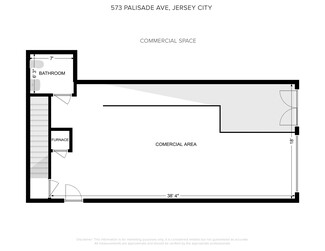 Jersey City, NJ Storefront Retail/Office - 573 Palisade Ave