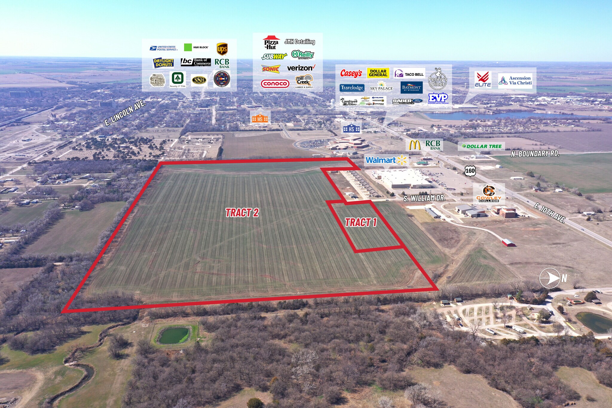 Us-160 @ Hwy 160 & Meridian, Wellington, KS for Sale