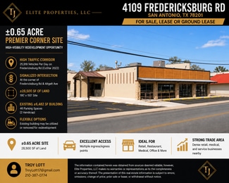 San Antonio, TX Freestanding - 4109 Fredericksburg Rd San Antonio, TX Freestanding - 4109 Fredericksburg Rd