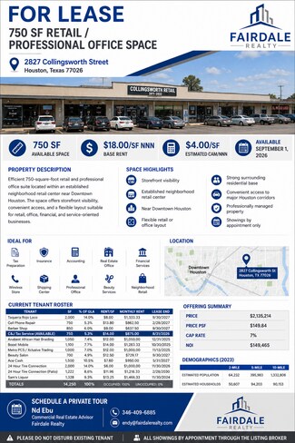 Houston, TX Retail - 2811 Collingsworth St