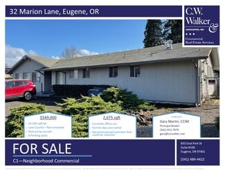 Eugene, OR Storefront Retail/Office - 32 Marion Ln