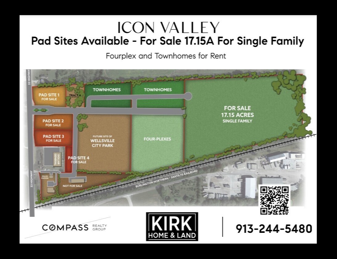 Poplar Street & Sixth Street, Wellsville, KS for Sale