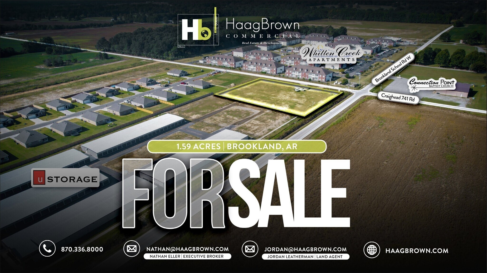 Brookland School Rd. w @ Craighead 741 Rd., Brookland, AR for Sale