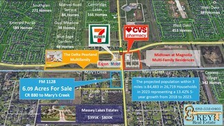 Pearland, TX Commercial Land - FM 1128 & McKnight Rd