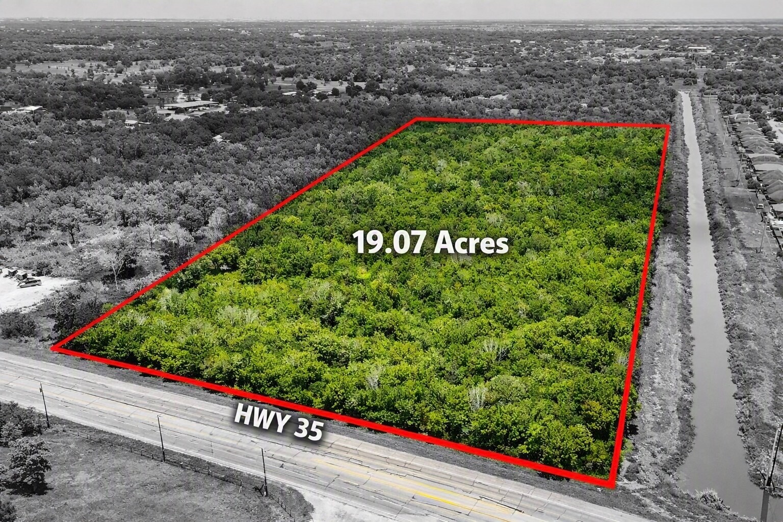0 Hwy 35 - CR 133 - 19.07ac, Alvin, TX for Sale