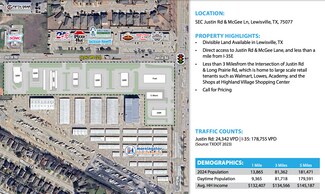 Lewisville, TX Commercial Land - FM 407