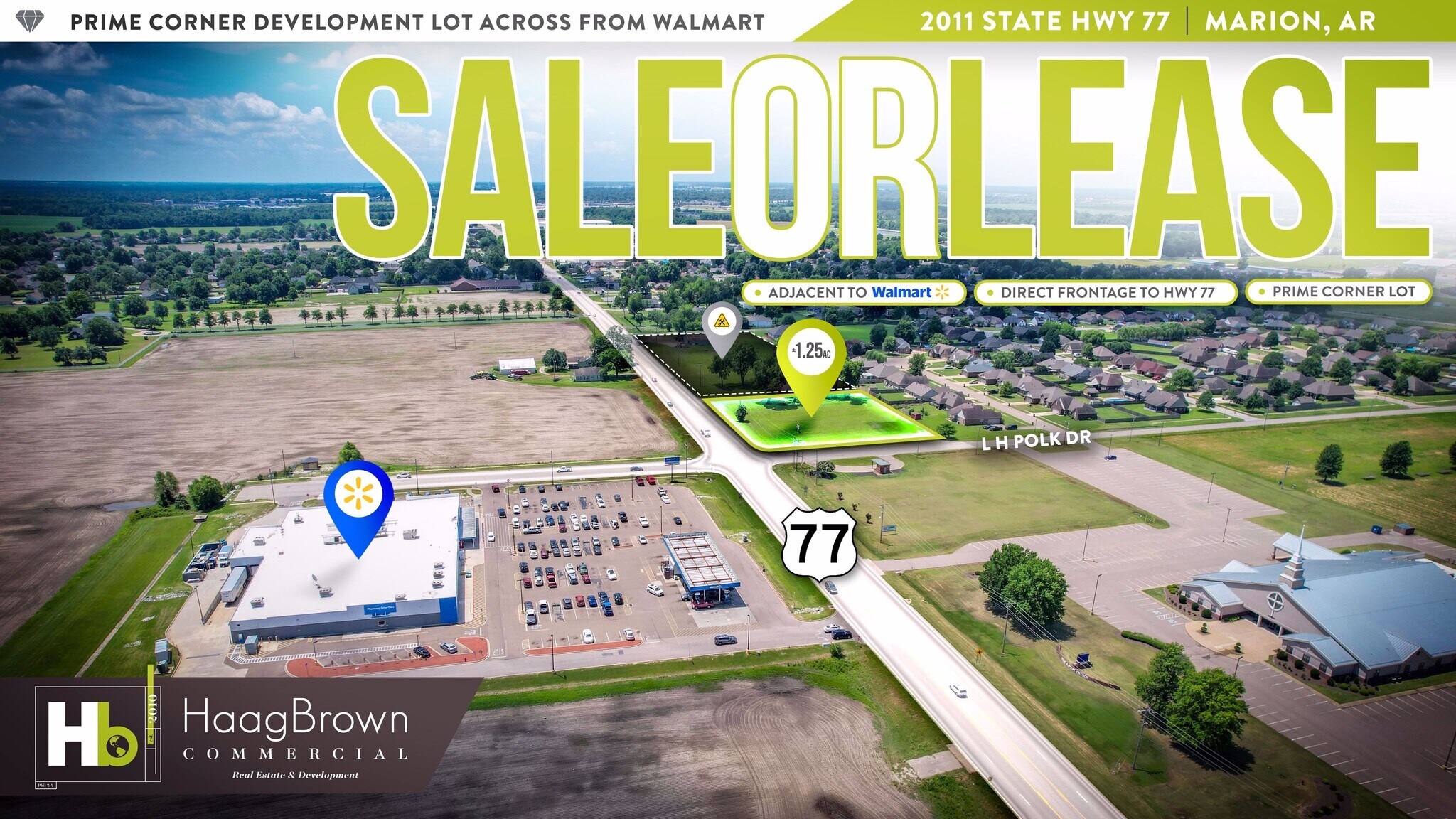 State Highway 77 @ L.H. Polk Rd., Marion, AR for Rent