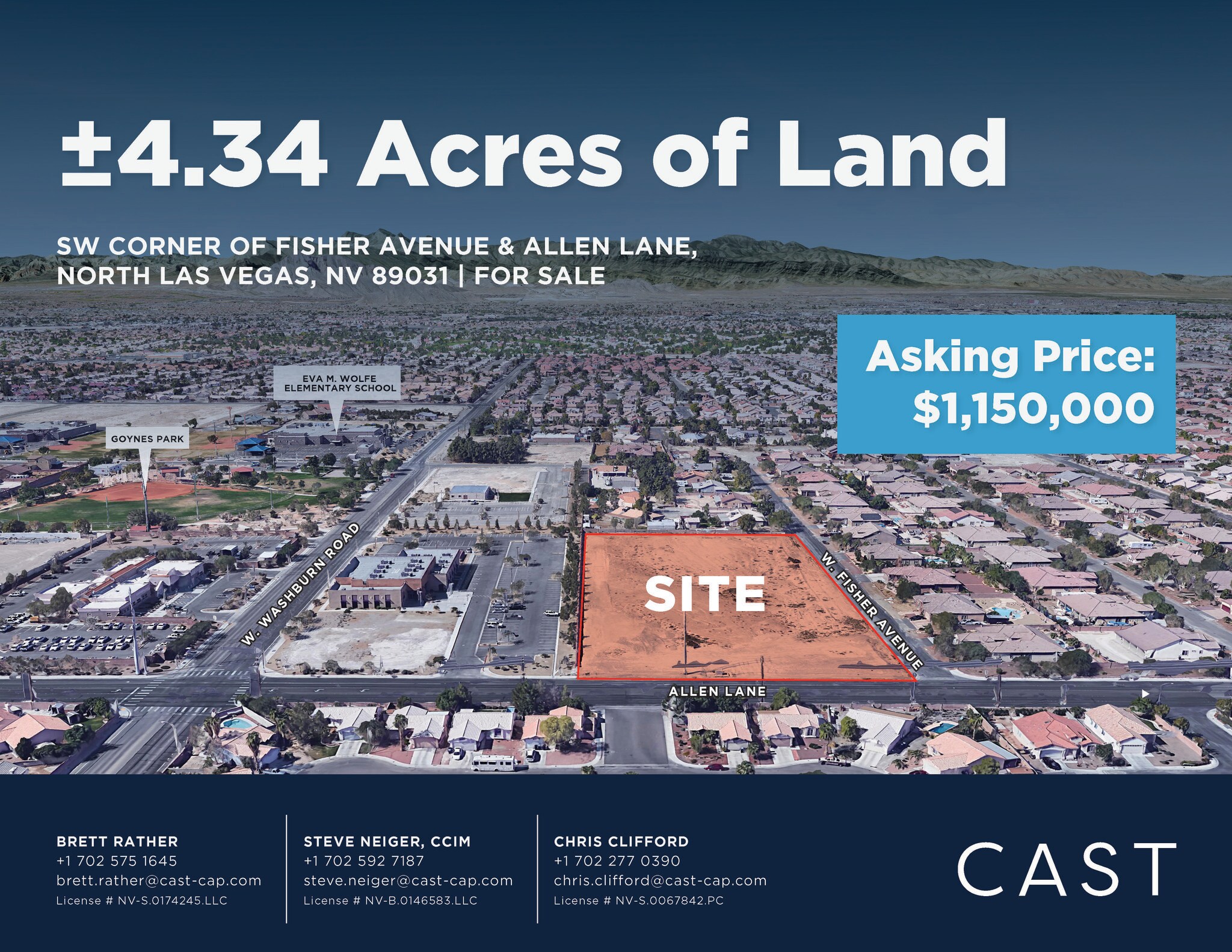 W Fisher Ave @ ALLEN LANE, North Las Vegas, NV for Sale