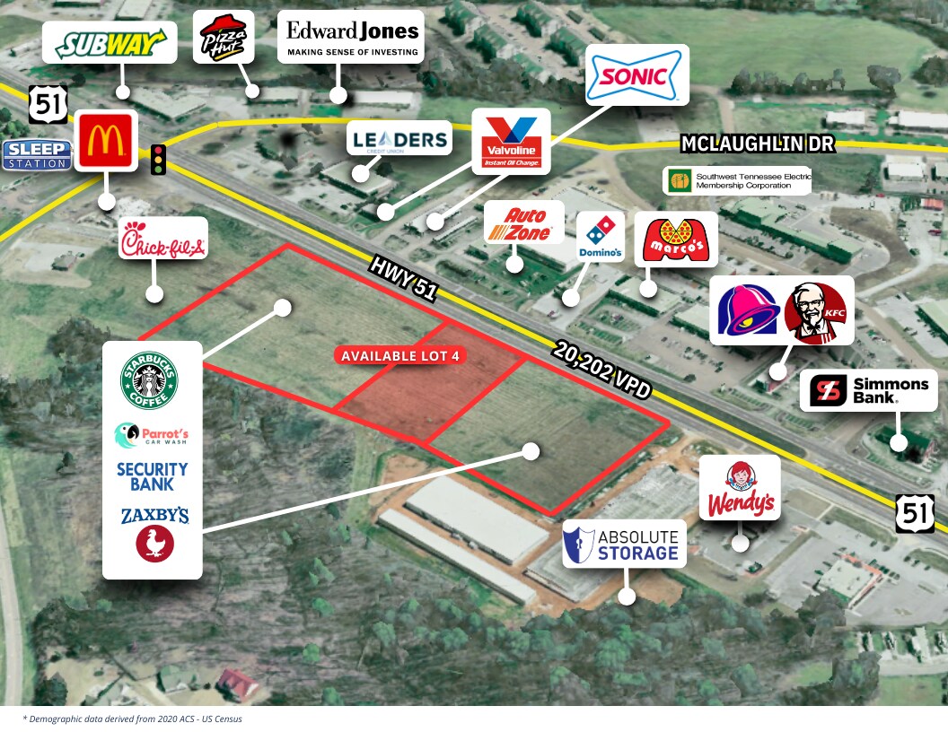 Hwy 51 & Atoka-Munford Rd, Atoka, TN for Rent