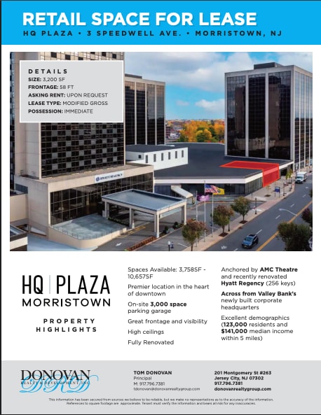 21 Speedwell Ave, Morristown, NJ for Rent