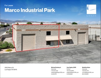 Las Vegas, NV Industrial - 2952 Marco St Las Vegas, NV Industrial - 2952 Marco St