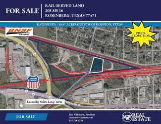Rosenberg, TX Industrial Land - 208 TX-36