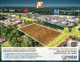 Grovetown, GA Commercial Land - 426 Lewiston Rd
