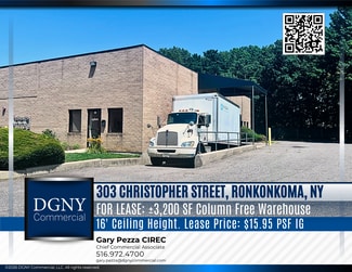 Ronkonkoma, NY Industrial - 303 Christopher St Ronkonkoma, NY Industrial - 303 Christopher St