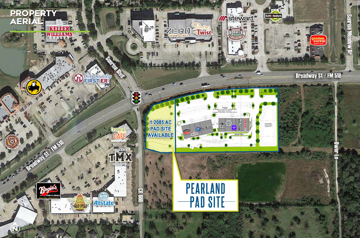 SEC Fm 518 & CR 666, Pearland, TX for Rent