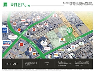 El Paso, TX Commercial Land - 1341 N Zaragosa Rd