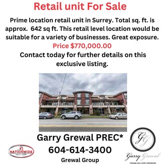 Surrey, BC Storefront Retail/Residential - 14885 60 Av