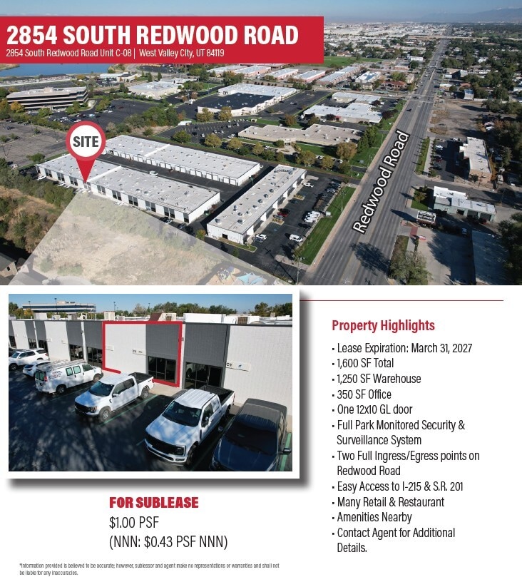 2854 S Redwood Rd, Salt Lake City, UT for Rent