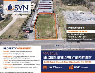 Nashville, TN Commercial Land - 2428 Brick Church Pike