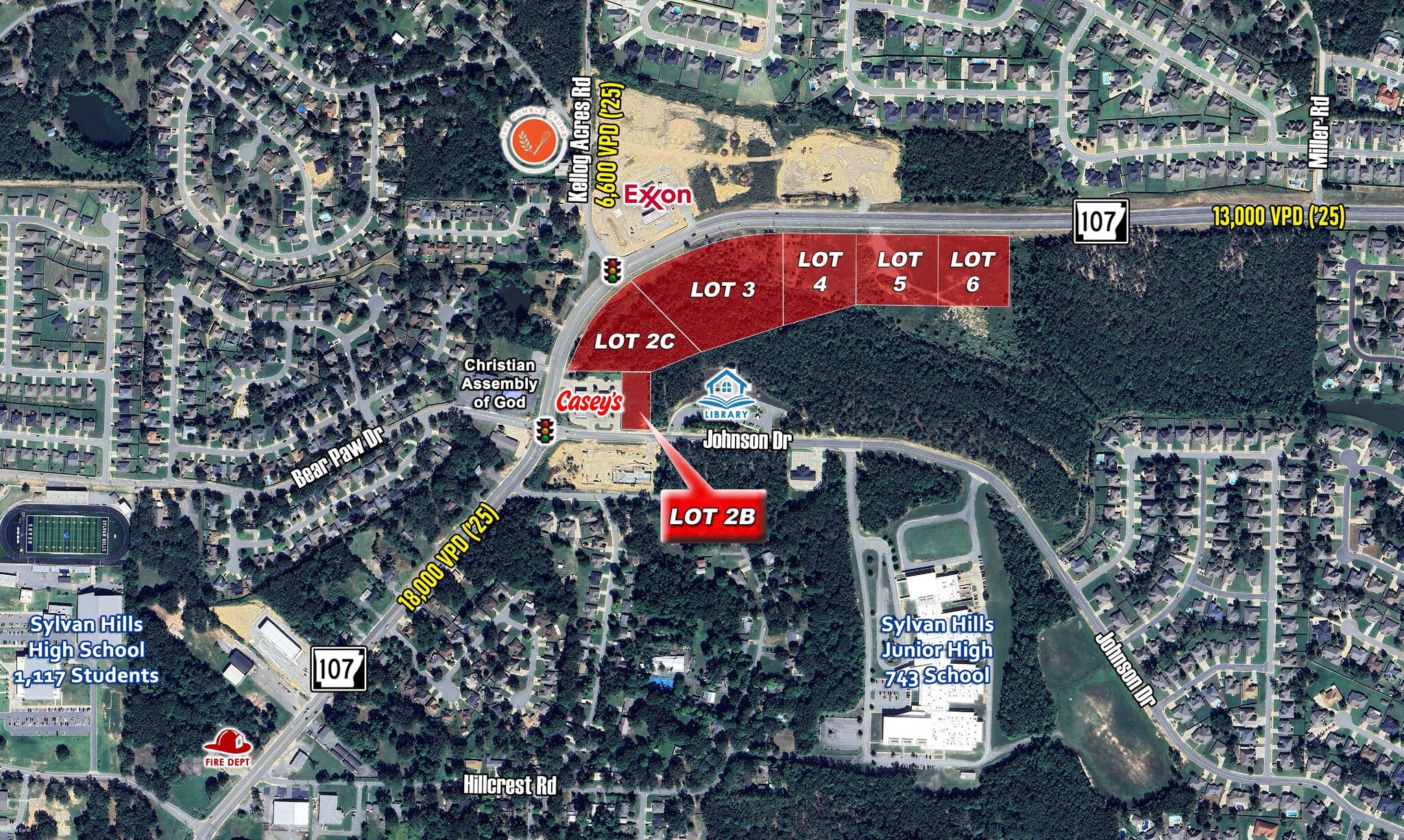 Highway 107 & Johnson Drive, Sherwood, AR for Sale