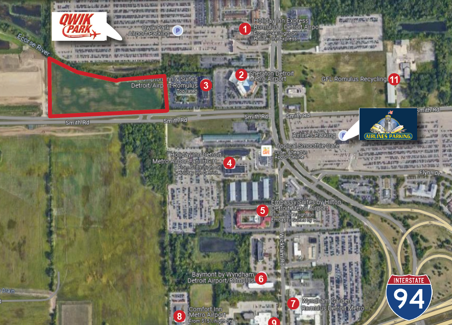 12.88 Acres Smith Road, Romulus, MI for Sale