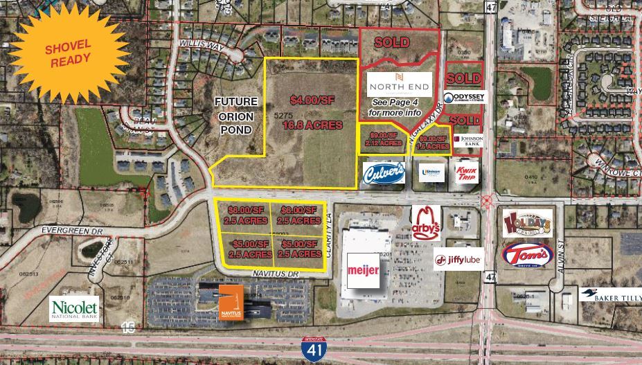 I-41 & Richmond St @ W. Evergreen Drive, Appleton, WI for Sale