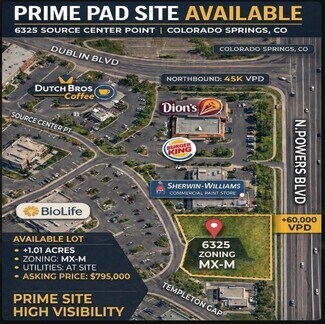 Colorado Springs, CO Commercial Land - 6325 Source Center Pt