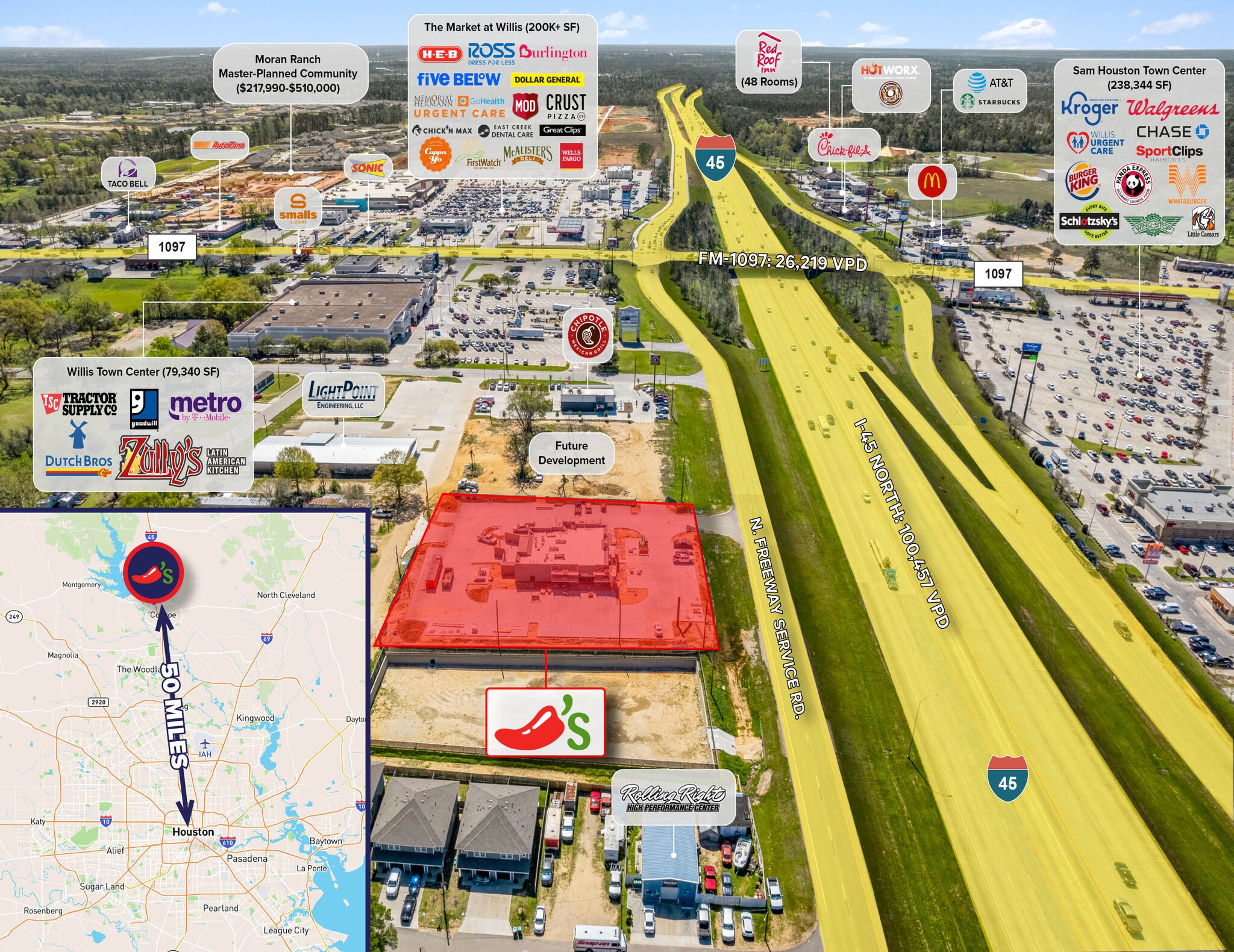 12700 Interstate 45 N, Willis, TX for Sale