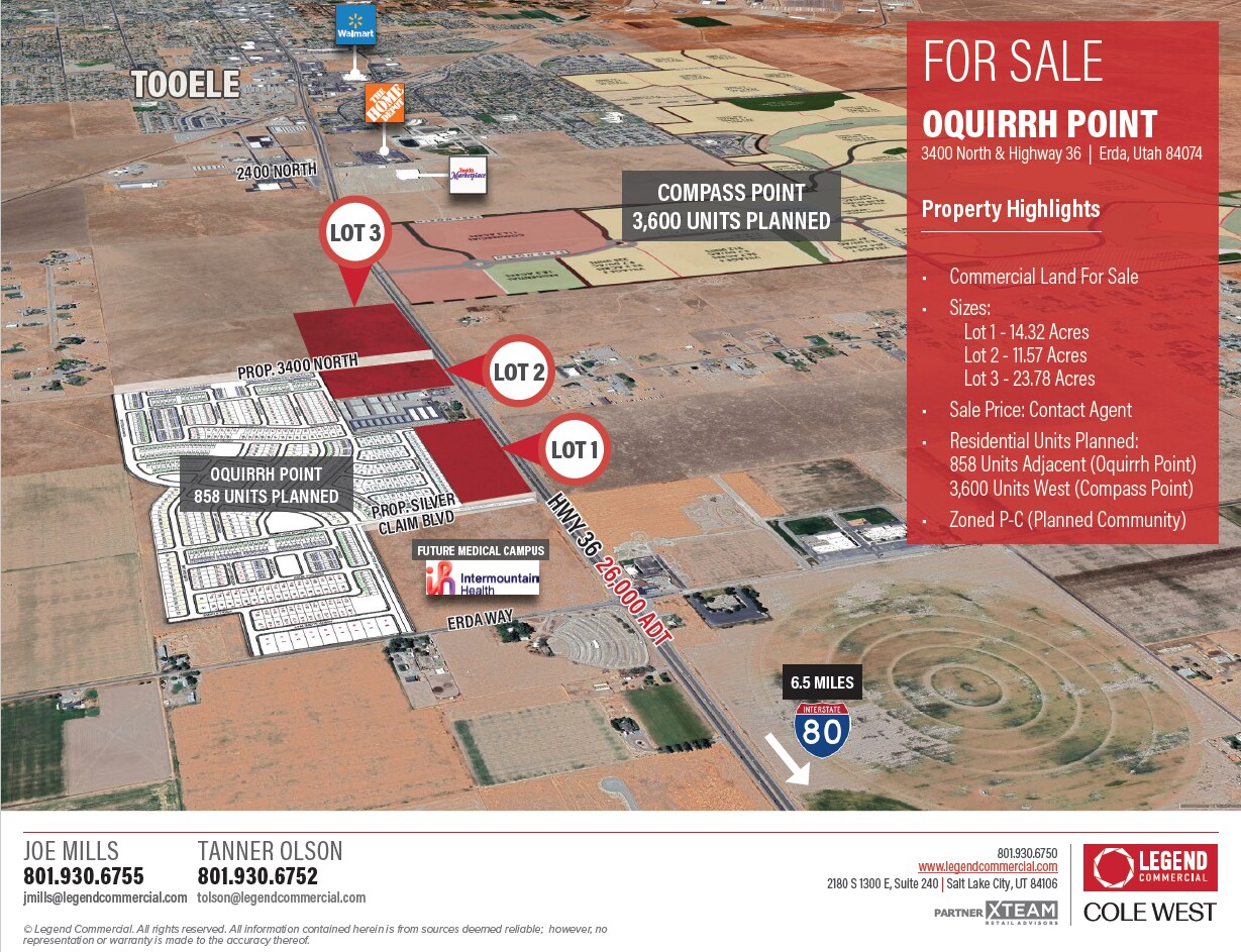 3400 N & Highway 36, Erda, UT for Sale
